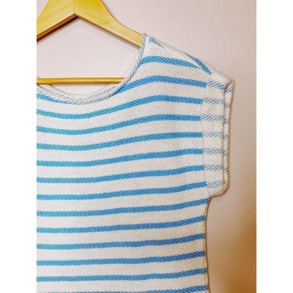 Lou & Grey | Blue Striped Terry Dress | Casual | Size XS - Picture 2 of 3
